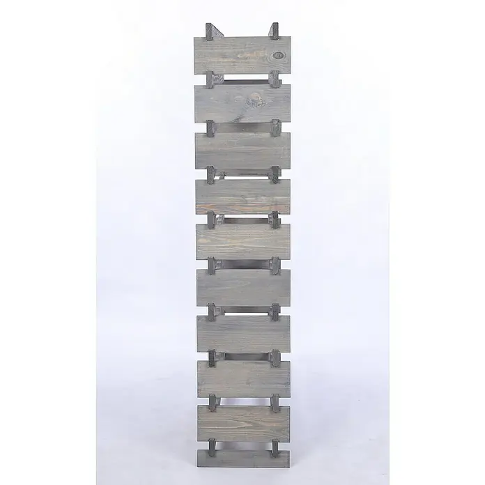 Proregal Flaschenregal Weinregal VINOTECA FLEX PRO für 100 Flaschen - L x B x H: 28 x 103 x 135 cm, Holz, Anzahl Böden: 10 Stk. - Graues Holzregal mit rechteckigen Regalböden und stabilen Halterungen. Praktische und dekorative Aufbewahrungslösung für Ihr Zuhause.