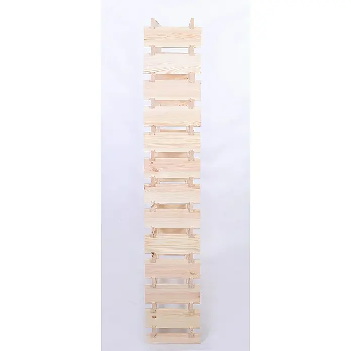 Proregal Flaschenregal Weinregal VINOTECA FLEX PRO für 156 Flaschen - L x B x H: 28 x 123 x 177 cm, Holz, Anzahl Böden: 13 Stk. - Ein hochformatiger, heller Holzregal, ideal für Wein oder andere Flaschen. Seine offene Struktur macht ihn zu einem dekorativen Möbelstück.