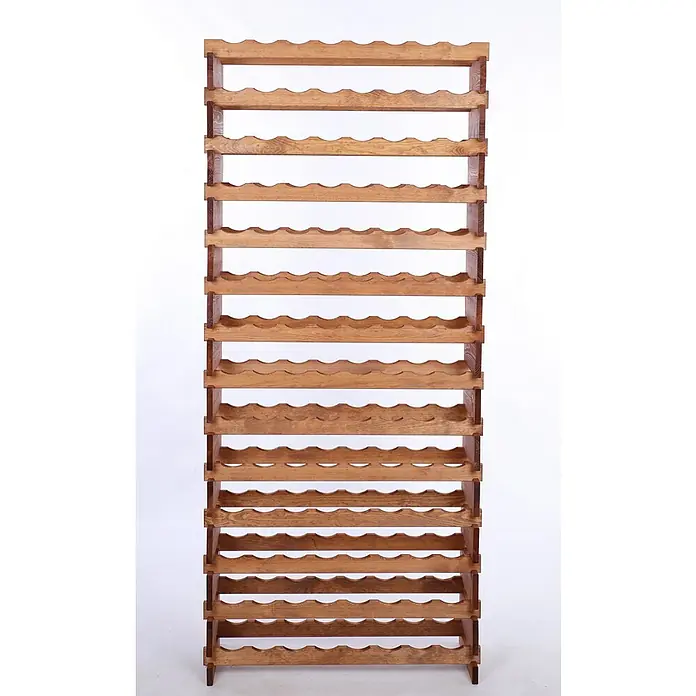 Proregal Flaschenregal Weinregal VINOTECA FLEX PRO für 112 Flaschen - L x B x H: 28 x 84 x 191 cm, Holz, Anzahl Böden: 14 Stk. - Ein freistehendes Weinregal aus Holz mit mehreren Ebenen zur Aufbewahrung von Weinflaschen, ideal für Weinliebhaber und zur stilvollen Präsentation.