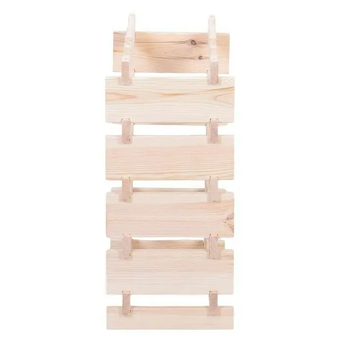 Proregal Flaschenregal Weinregal VINOTECA FLEX PRO für 20 Flaschen - L x B x H: 28 x 46 x 65 cm, Holz, Anzahl Böden: 5 Stk. - Eine hölzerne Badewannenablage mit Lattenstruktur, ideal zum Entspannen und Genießen eines Bades. Die helle Holzfarbe verleiht eine natürliche Note.