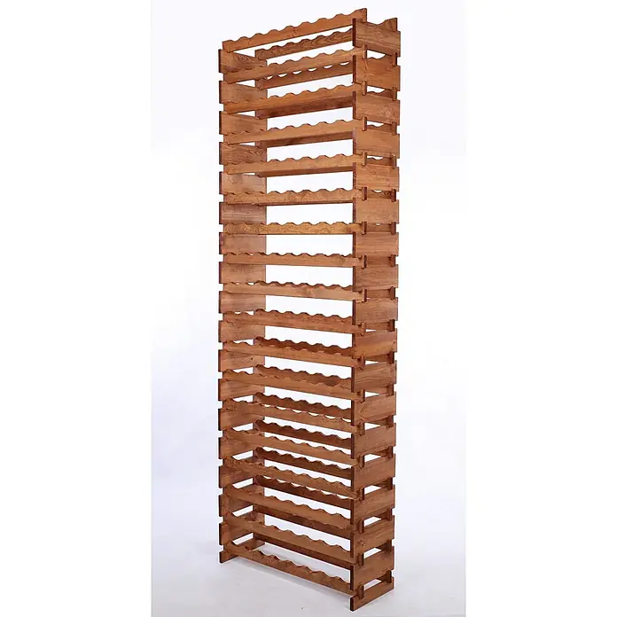 Proregal Flaschenregal Weinregal VINOTECA FLEX PRO für 144 Flaschen - L x B x H: 28 x 84 x 247 cm, Holz, Anzahl Böden: 18 Stk. - Ein hohes Weinregal aus Holz mit vielen Fächern, ideal zur Lagerung und Präsentation von Weinflaschen.