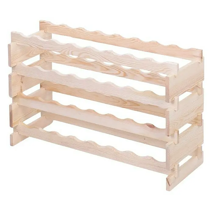 Proregal Flaschenregal Weinregal VINOTECA FLEX PRO für 32 Flaschen - L x B x H: 28 x 84 x 51 cm, Holz, Anzahl Böden: 4 Stk. - Dieser Weinregal aus Holz bietet eine stilvolle Aufbewahrung für Ihre Weinflaschen. Das naturbelassene Design fügt sich nahtlos in jeden Raum ein.