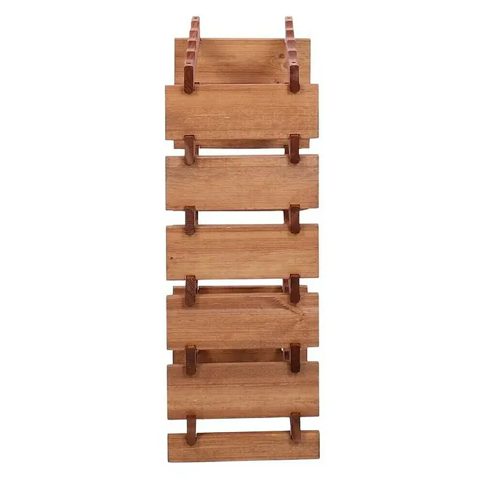 Proregal Flaschenregal Weinregal VINOTECA FLEX PRO für 24 Flaschen - L x B x H: 28 x 46 x 79 cm, Holz, Anzahl Böden: 6 Stk. - Regal aus hellem Holz mit Sprossen zur Aufbewahrung von z.B. Weinflaschen, für eine schöne Präsentation in ihrem Zuhause.