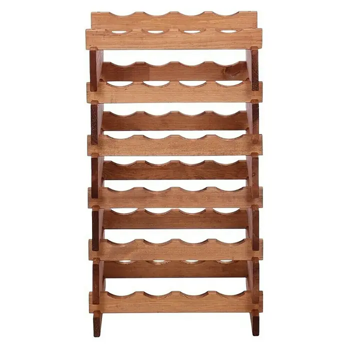 Proregal Flaschenregal Weinregal VINOTECA FLEX PRO für 24 Flaschen - L x B x H: 28 x 46 x 79 cm, Holz, Anzahl Böden: 6 Stk. - Weinregal aus Holz mit sieben Ebenen zur Aufbewahrung von Flaschen, ideal für Weinkeller und Bar.