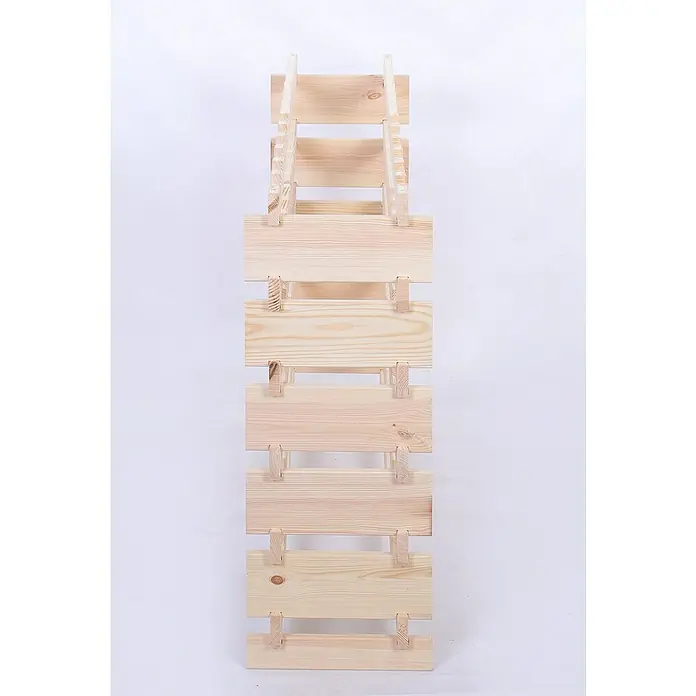 Proregal Flaschenregal Weinregal VINOTECA FLEX PRO für 72 Flaschen - L x B x H: 28 x 123 x 79 cm, Holz, Anzahl Böden: 6 Stk. - Holzregal mit mehreren Ebenen zur Aufbewahrung. Ideal für Weinflaschen oder andere Gegenstände im Haus. Natürliche Holzoptik sorgt für Wärme.