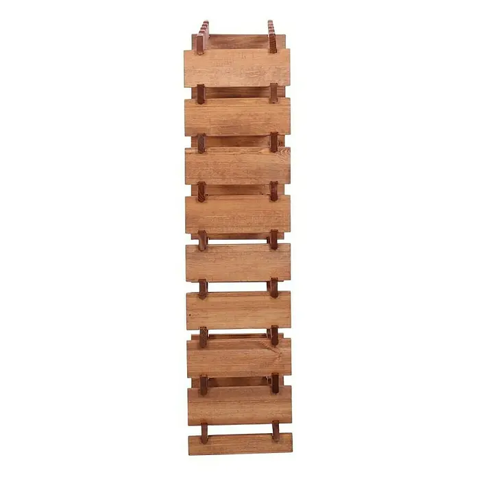 Proregal Flaschenregal Weinregal VINOTECA FLEX PRO für 36 Flaschen - L x B x H: 28 x 46 x 121 cm, Holz, Anzahl Böden: 9 Stk. - Ein stilvoller, senkrechter Holzweinregal mit rustikalem Charme, ideal zur Lagerung und Präsentation Ihrer Weine in einem einzigartigen Design.