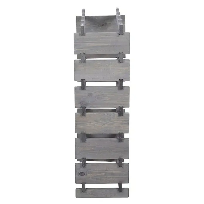 Proregal Flaschenregal Weinregal VINOTECA FLEX PRO für 28 Flaschen - L x B x H: 28 x 46 x 93 cm, Holz, Anzahl Böden: 7 Stk. - Grauer, rustikaler Flaschenhalter aus Holz für sechs Flaschen. Das Weinregal ist eine stilvolle und praktische Ergänzung für jede Küche oder Bar.