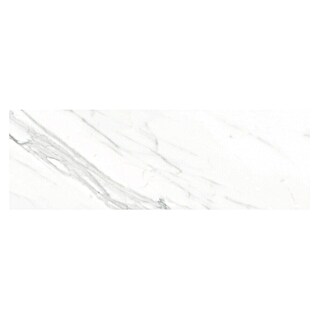 Tau ceramica Keramische tegel Varenna Carrara (30 x 90 cm, Wit, Glanzend)