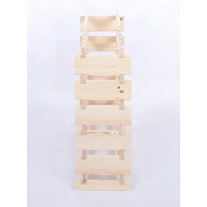 Proregal Flaschenregal Weinregal VINOTECA FLEX PRO für 60 Flaschen - L x B x H: 28 x 103 x 79 cm, Holz, Anzahl Böden: 6 Stk. - Das Produkt ist ein rustikales Weinregal aus hellem Holz, das sich ideal zur Aufbewahrung und Präsentation Ihrer Weinsammlung eignet.