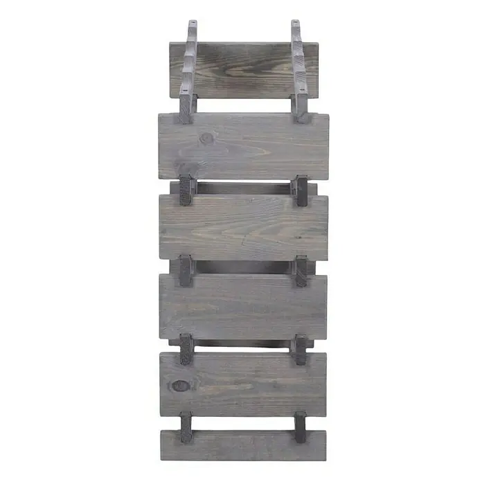 Proregal Flaschenregal Weinregal VINOTECA FLEX PRO für 20 Flaschen - L x B x H: 28 x 46 x 65 cm, Holz, Anzahl Böden: 5 Stk. - Graues Weinregal aus Holz mit fünf Ebenen, das Flaschen stilvoll und sicher aufbewahrt, ein dekoratives Element für jeden Raum.