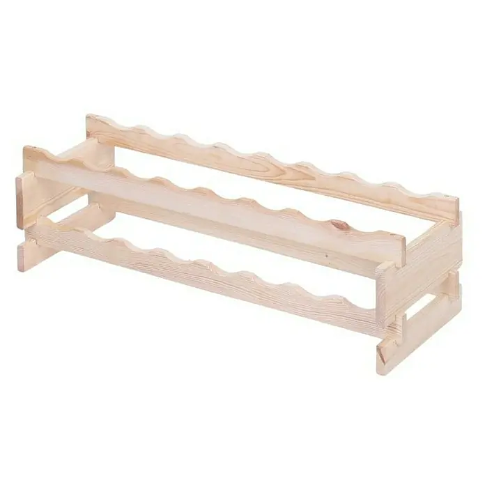 Proregal Flaschenregal Weinregal VINOTECA FLEX PRO für 16 Flaschen - L x B x H: 28 x 84 x 23 cm, Holz, Anzahl Böden: 2 Stk. - Holz Weinflaschenregal für die stilvolle Aufbewahrung Ihrer Weine. Das Regal bietet Platz für mehrere Flaschen und ist aus hellem Holz gefertigt.