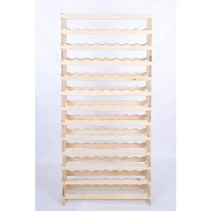 Proregal Flaschenregal Weinregal VINOTECA FLEX PRO für 104 Flaschen - L x B x H: 28 x 84 x 177 cm, Holz, Anzahl Böden: 13 Stk. - Helles Holz Weinregal zur Aufbewahrung von Weinflaschen, bietet viel Stauraum und ist eine stilvolle Ergänzung für jeden Raum.