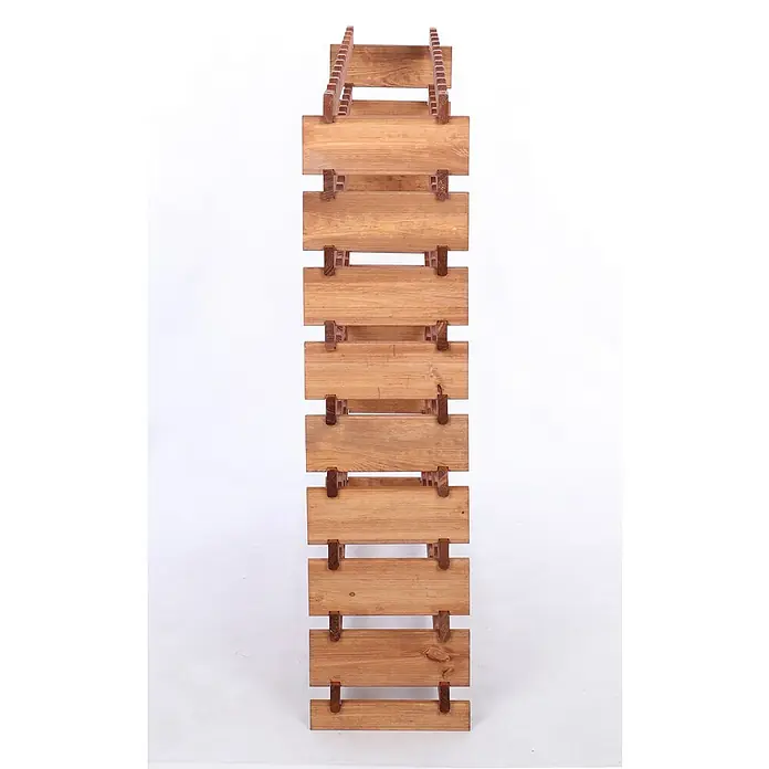 Proregal Flaschenregal Weinregal VINOTECA FLEX PRO für 108 Flaschen - L x B x H: 28 x 123 x 121 cm, Holz, Anzahl Böden: 9 Stk. - Holz-Weinregal mit rustikalem Charme. Ein stilvolles Möbelstück zur Präsentation und Lagerung Ihrer Weinsammlung, passend für jede Einrichtung.