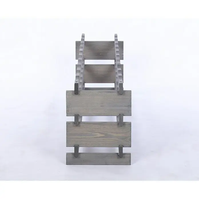 Proregal Flaschenregal Weinregal VINOTECA FLEX PRO für 30 Flaschen - L x B x H: 28 x 103 x 37 cm, Holz - Graues Holzregal zur Weinaufbewahrung, ideal für Weinkeller oder als stilvolles Dekoelement für Zuhause. Robust und langlebig.