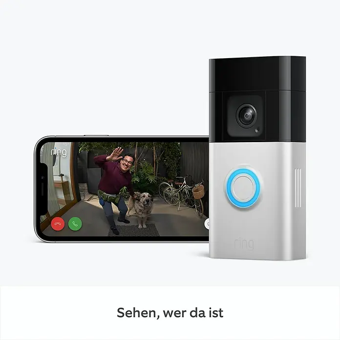 Ring Türklingel mit Kamera Pro Akku - 1.536 x 1.536 Pixel, 2,8 x 6,2 x 12,8 cm - Intelligente Ring-Videotürklingel der nächsten Generation mit verbesserter Bewegungserkennung und HD-Video für mehr Sicherheit.