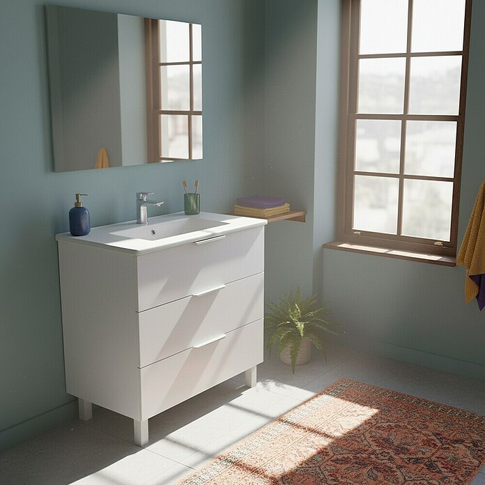 Conjunto de mueble de baño Monic (Blanco, 3 pzs.) | BAUHAUS
