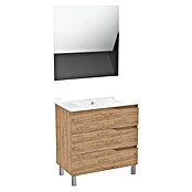 Conjunto de mueble de baño Riva (Ancho: 80 cm, Roble, 3 pzs.) | BAUHAUS
