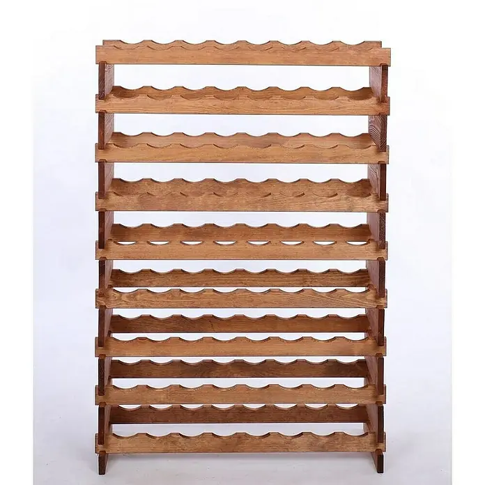 Proregal Flaschenregal Weinregal VINOTECA FLEX PRO für 72 Flaschen - L x B x H: 28 x 84 x 121 cm, Holz, Anzahl Böden: 9 Stk. - Hölzernes Weinregal zur Aufbewahrung mehrerer Weinflaschen. Das Regal ist aus Holz gefertigt und hat mehrere Ebenen.