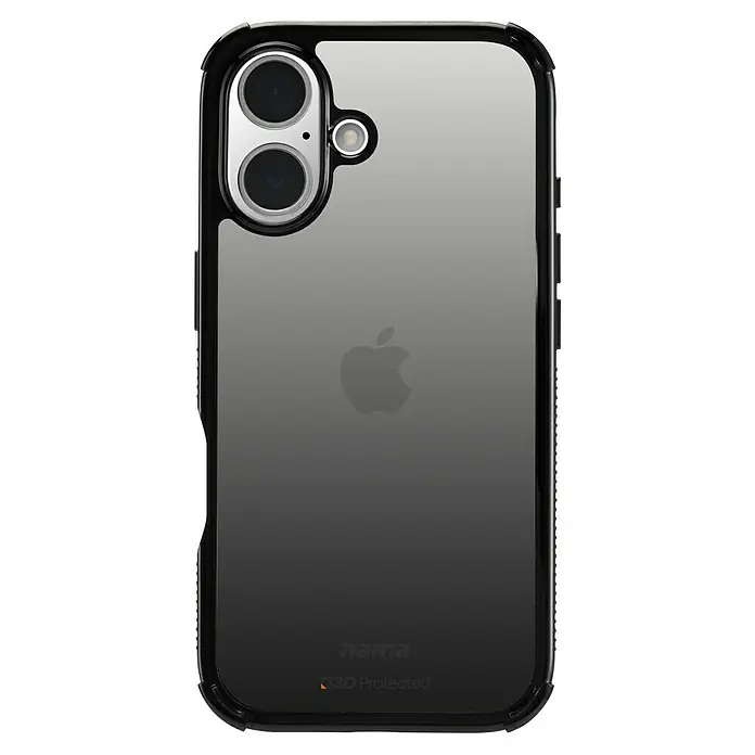 Hama Handyhülle Extreme Protect - iPhone 16, Schwarz - Das Bild zeigt eine Hama Handyhülle für das iPhone, die einen zuverlässigen Schutz mit schlankem Design bietet. Ideal, um Ihr Gerät sicher zu halten.