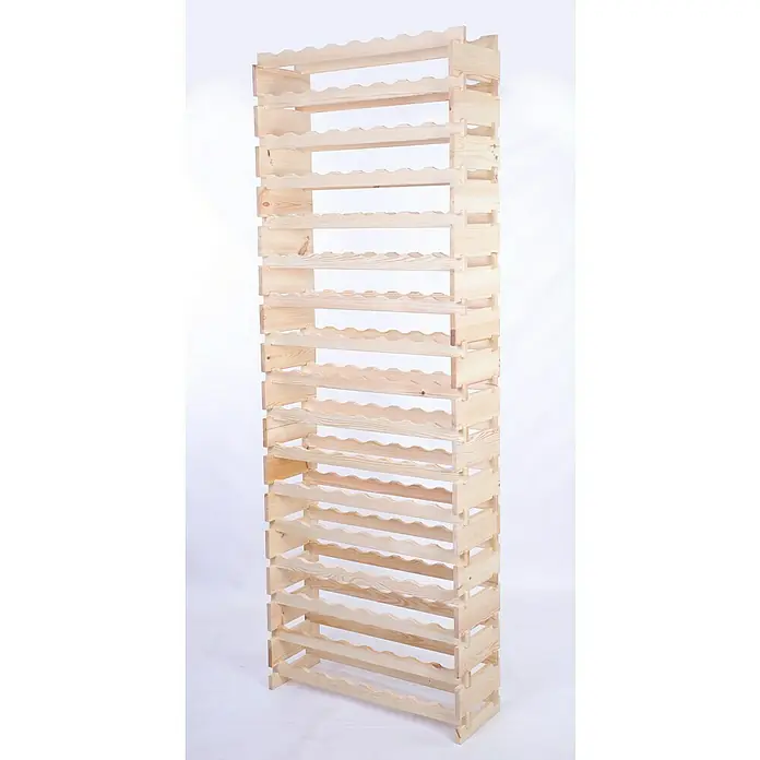 Proregal Flaschenregal Weinregal VINOTECA FLEX PRO für 144 Flaschen - L x B x H: 28 x 84 x 247 cm, Holz, Anzahl Böden: 18 Stk. - Offenes Weinregal aus hellem Holz mit mehreren Fächern zur Weinlagerung. Praktisches Weinregal für die stilvolle Aufbewahrung.