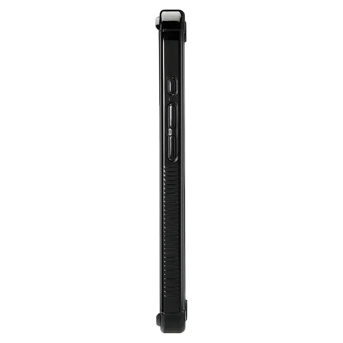 Hama Handyhülle Extreme Protect - iPhone 17, Schwarz - Schwarze Handyhülle im Detail, die eine robuste Schutzschicht und präzise Ausschnitte für Lautstärkeregler und andere Tasten bietet.