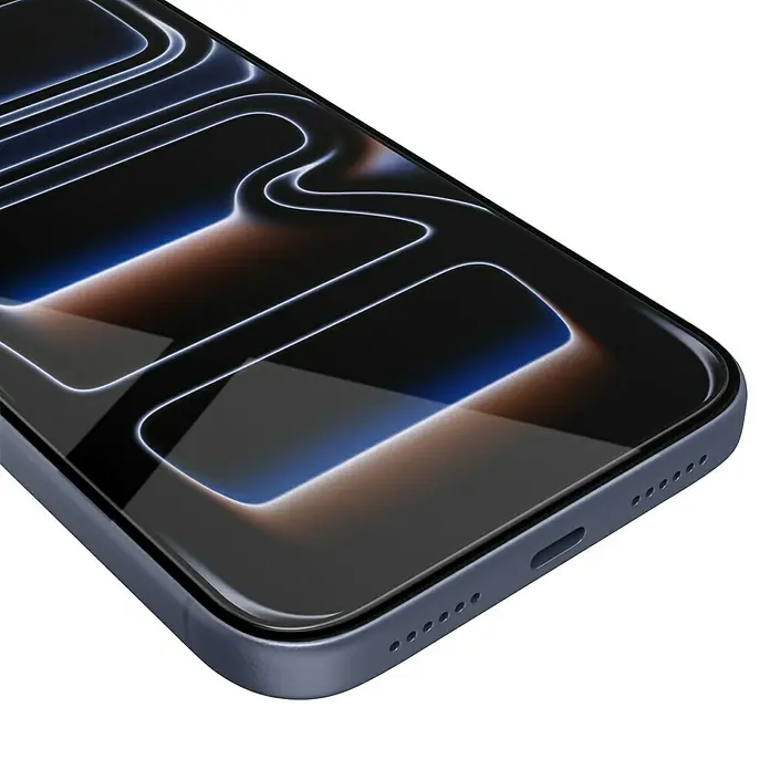 Hama Handy-Schutzglas Extreme Protect - iPhone 17 Pro Max - Nahaufnahme eines modernen Smartphones mit elegantem Design und glänzender Oberfläche, das die technologische Innovation betont.