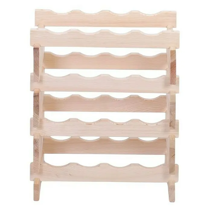 Proregal Flaschenregal Weinregal VINOTECA FLEX PRO für 16 Flaschen - L x B x H: 28 x 46 x 51 cm, Holz, Anzahl Böden: 4 Stk. - Weinregal aus Holz mit 3 Etagen zur stilvollen Aufbewahrung von Weinflaschen. Das Holzregal bietet Platz für mehrere Flaschen.