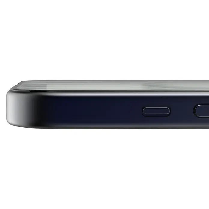 Hama Handy-Schutzglas Extreme Protect - iPhone 16 Pro - Detailaufnahme eines modernen Smartphones mit Fokus auf das elegante Seitendesign und die präzisen Tasten.