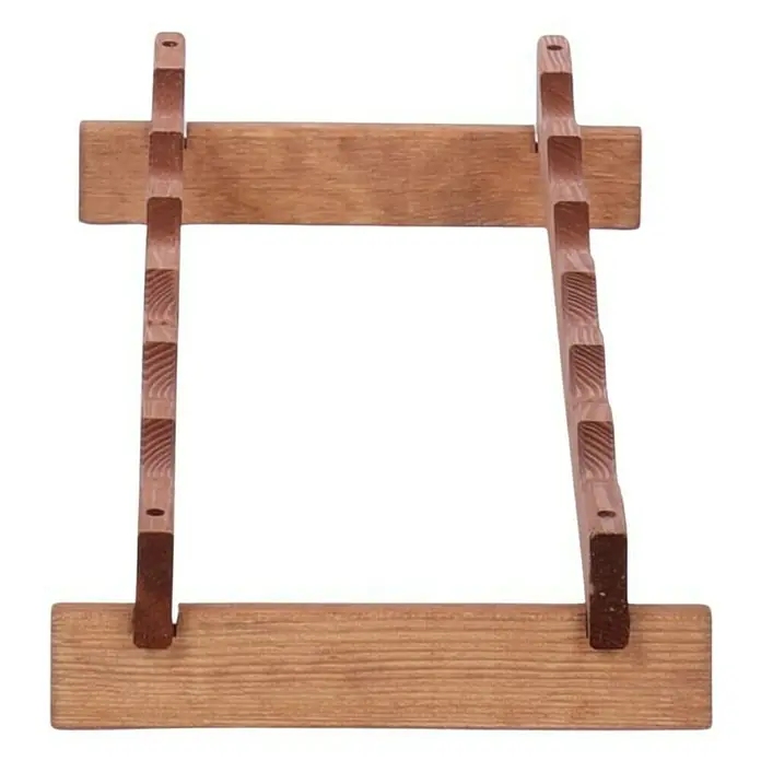 Weinregal VINOTECA FLEX PRO | HxBxT 9x65x28cm | 6 Flaschen auf 1 Ebene | Massives Kiefernholz | Braun geölt -  - Hölzerner Gewehrständer für die sichere Aufbewahrung von bis zu fünf Gewehren. Der Ständer ist aus hochwertigem Holz gefertigt und bietet stabilen Halt.