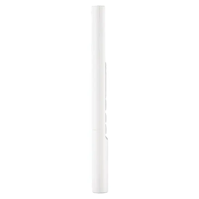 Hama Universal-Fernbedienung für Klimaanlagen & Co. 221040 - Weiß, 182 x 46 x 16 mm - Ein schmaler, weißer Kleiderschrank, der sich durch seine minimalistische Gestaltung auszeichnet und Stauraum bietet.