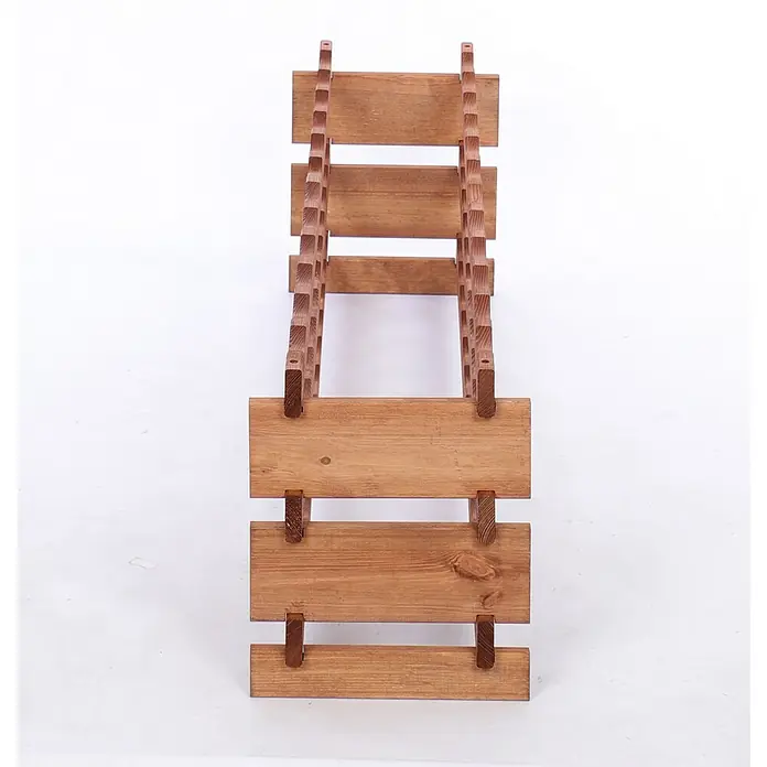 Proregal Flaschenregal Weinregal VINOTECA FLEX PRO für 36 Flaschen - L x B x H: 28 x 123 x 37 cm, Holz, Anzahl Böden: 3 Stk. - Ein rustikales Weinregal aus Holz für die stilvolle Aufbewahrung Ihrer Weinsammlung, das durch seine natürliche Optik überzeugt.