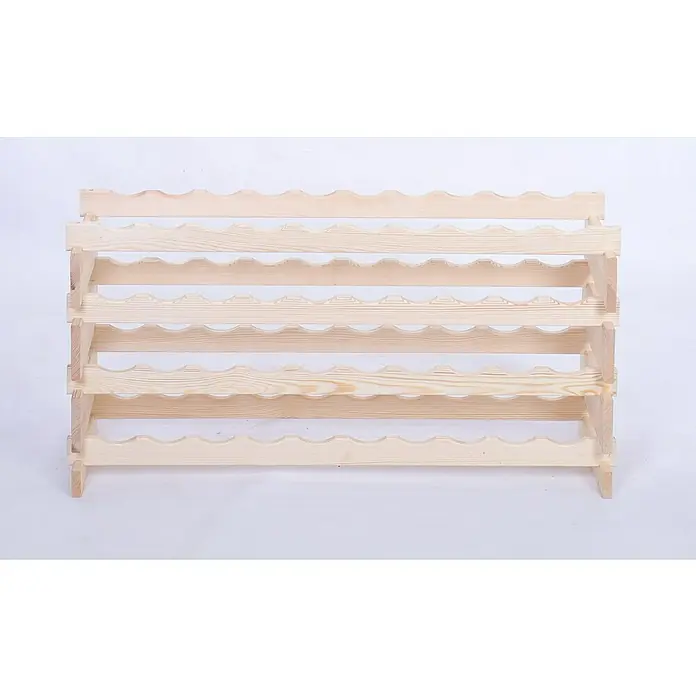 Proregal Flaschenregal Weinregal VINOTECA FLEX PRO für 40 Flaschen - L x B x H: 28 x 103 x 51 cm, Holz, Anzahl Böden: 4 Stk. - Ein unbehandeltes, helles Holzweinregal mit vier Ebenen zur stilvollen Aufbewahrung von Weinflaschen. Das Regal ist stabil und dekorativ.
