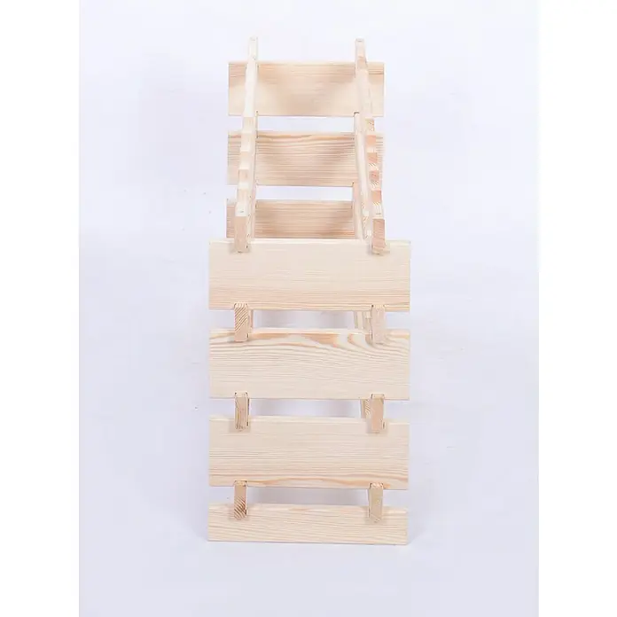 Proregal Flaschenregal Weinregal VINOTECA FLEX PRO für 40 Flaschen - L x B x H: 28 x 103 x 51 cm, Holz, Anzahl Böden: 4 Stk. - Das Bild zeigt ein hölzernes Weinregal mit mehreren Fächern, das sich ideal zur Aufbewahrung von Weinflaschen eignet und eine natürliche Ästhetik bietet.