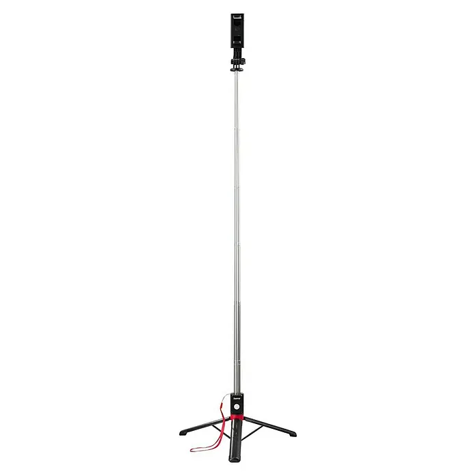 Hama Handyhalter Selfie-Stick-Stativ Fancy Stand 110 II Bluetooth Fernauslöser 00004671 - Kunststoff, Schwarz - Ein Hama-Selfie-Stick mit Stativfunktion, ideal für Fotos und Videos unterwegs, bietet Stabilität und Flexibilität für perfekte Aufnahmen.