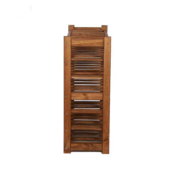 Proregal Flaschenregal Weinregal SPREEWALD für 42 Flaschen - L x B x H: 33 x 70 x 86 cm, Holz, Anzahl Böden: 7 Stk. - Ein rechteckiges Holzregal mit horizontalen Lamellen für Luftzirkulation, ideal für die Aufbewahrung verschiedener Gegenstände und zur Dekoration.