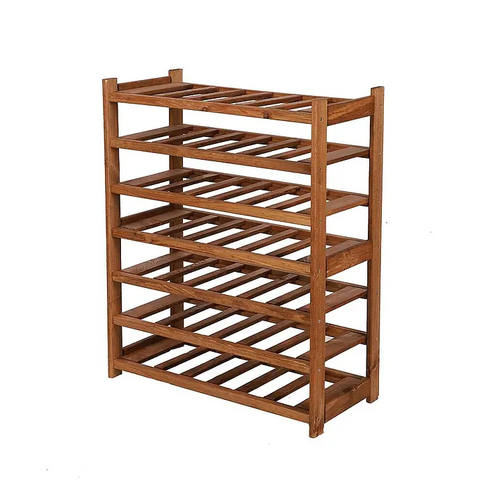 Proregal Flaschenregal Weinregal SPREEWALD für 42 Flaschen - L x B x H: 33 x 70 x 86 cm, Holz, Anzahl Böden: 7 Stk. - Holz Weinregal mit sechs Regalen für die stilvolle Aufbewahrung Ihrer Weinsammlung. Ideal für Weinkeller oder Wohnbereich.