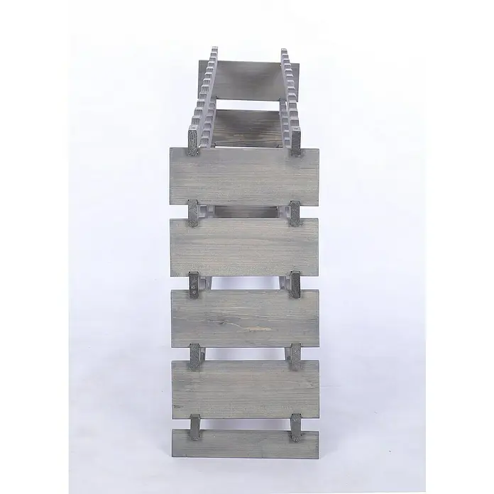 Proregal Flaschenregal Weinregal VINOTECA FLEX PRO für 60 Flaschen - L x B x H: 28 x 123 x 65 cm, Holz, Anzahl Böden: 5 Stk. - Graues Holzregal, ideal zur Aufbewahrung von Weinflaschen oder als dekoratives Element für Wohnräume, minimalistisch und funktional.
