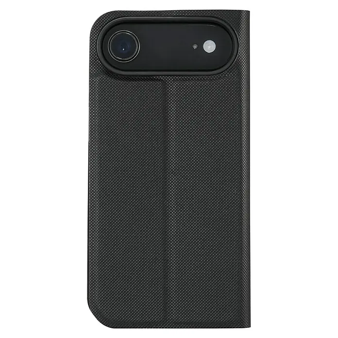 Hama Handyhülle klappbar - iPhone Air, Schwarz - Schwarzes Smartphone-Case mit strukturierter Oberfläche und Kameraaussparung für optimalen Schutz und elegantes Design.