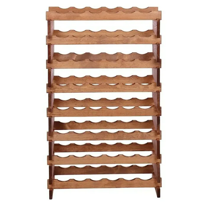 Proregal Flaschenregal Weinregal VINOTECA FLEX PRO für 48 Flaschen - L x B x H: 28 x 65 x 107 cm, Holz, Anzahl Böden: 8 Stk. - Weinständer aus Holz mit acht Ablagen zur Aufbewahrung von Weinflaschen, perfekt für Weinliebhaber und die stilvolle Lagerung.