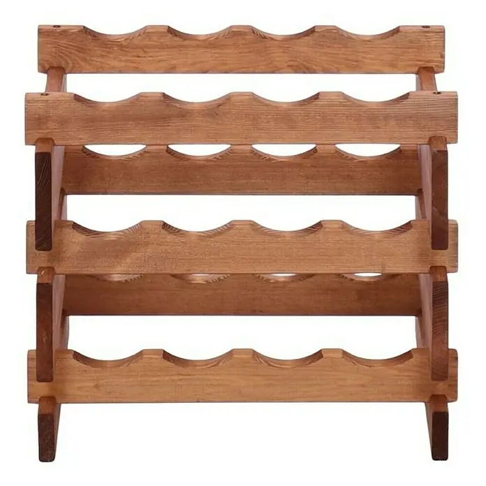 Proregal Flaschenregal Weinregal VINOTECA FLEX PRO für 12 Flaschen - L x B x H: 28 x 46 x 37 cm, Holz, Anzahl Böden: 3 Stk. - Dieser Weinregal aus Holz bietet Platz für mehrere Weinflaschen. Das rustikale Design macht es zu einer stilvollen Ergänzung für jedes Zuhause.