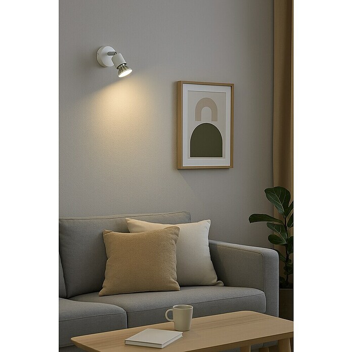 Eglo Foco de pared Stecci-E (15 W, Blanco, GU10, Ø x Al: 6 x 7,5 cm) | BAUHAUS