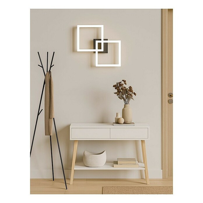 Eglo Plafón LED Huerta-E (20 W, L x An x Al: 52,5 x 31 x 7 cm, Negro, Blanco neutro) | BAUHAUS