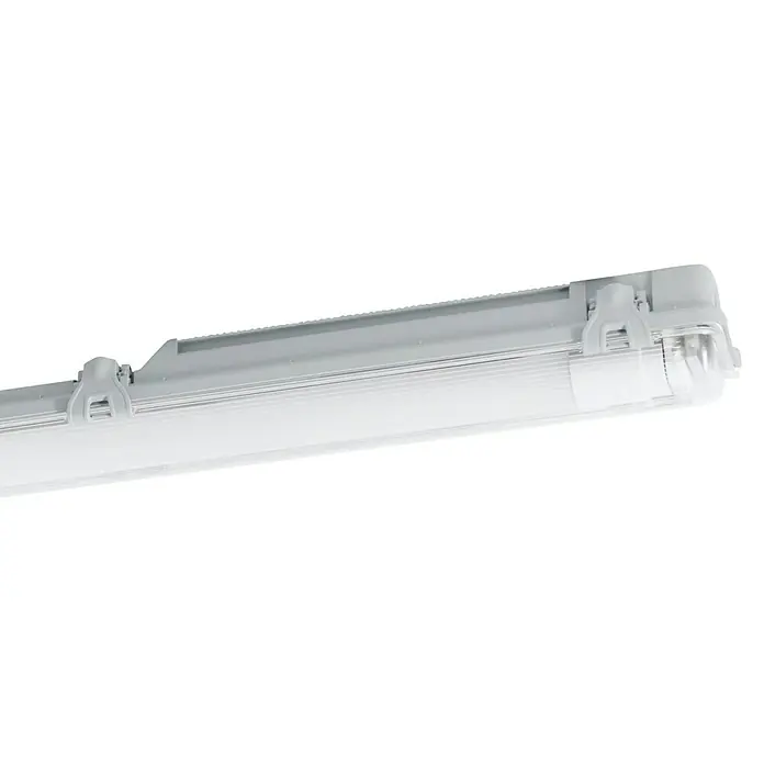 Eglo Plafón para pared y techo Basic 1 -  - Primer plano de una lámpara de oficina blanca con un diseño minimalista y un montaje práctico, ideal para espacios de trabajo modernos.