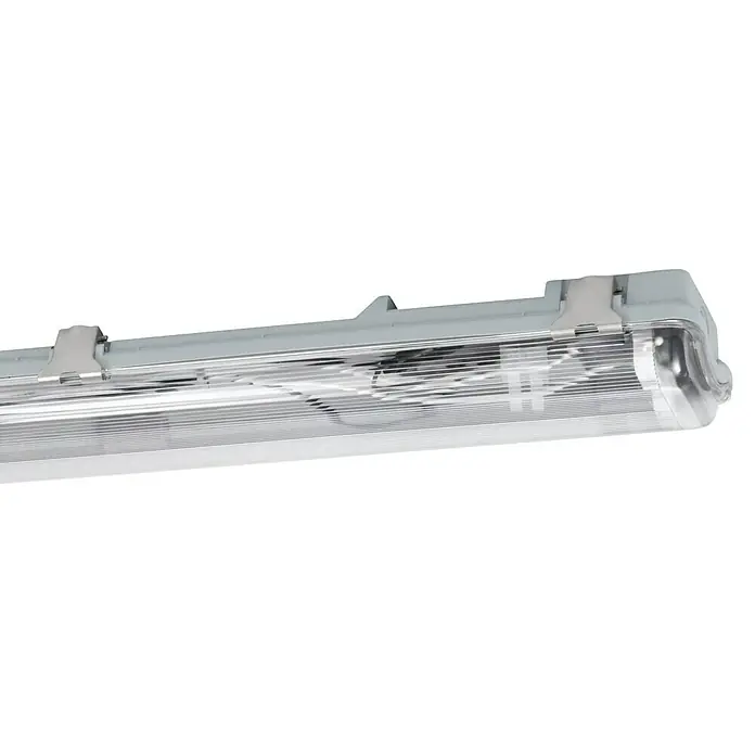 Eglo Plafón para pared y techo Basic Plus 2 - 23 W - Una robusta luz LED estanca con una carcasa protectora transparente, ideal para almacenes y talleres, que proporciona una iluminación brillante y eficiente.