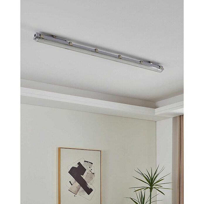 Eglo Regleta estanca Basic 1 (23 W, Blanco, Blanco neutro, 156 cm, 7,3 cm) | BAUHAUS