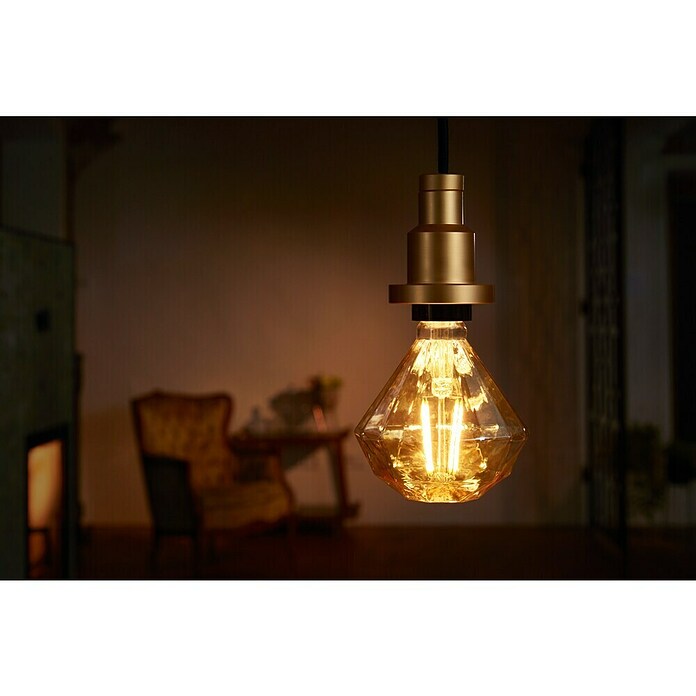 Osram Portalámparas de cuerda Vintage 1906 Pendulum Gold (Dorado, E27, Longitud de péndulo: 200 cm, Potencia máx.: 60 W)