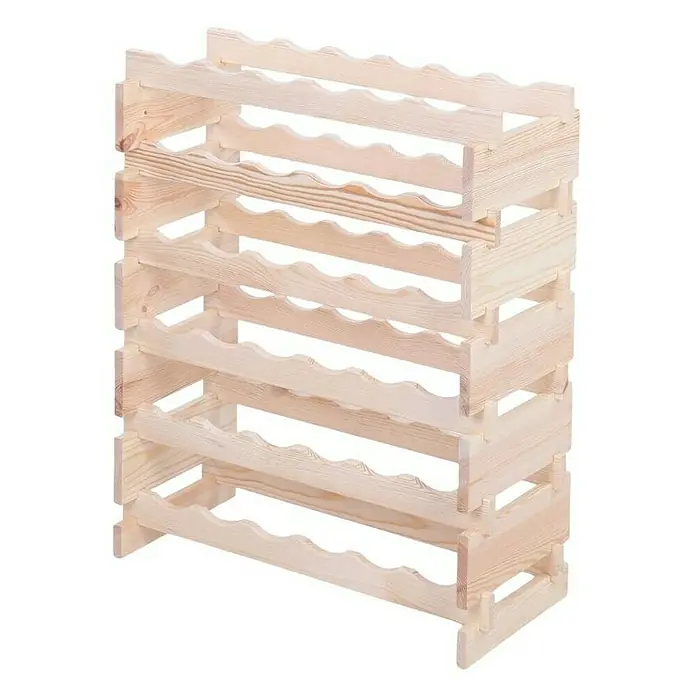 Proregal Flaschenregal Weinregal VINOTECA FLEX PRO für 36 Flaschen - L x B x H: 28 x 65 x 79 cm, Holz, Anzahl Böden: 6 Stk. - Holz Weinregal mit mehreren Ebenen zum Aufbewahren von Flaschen, robust und stilvoll.
