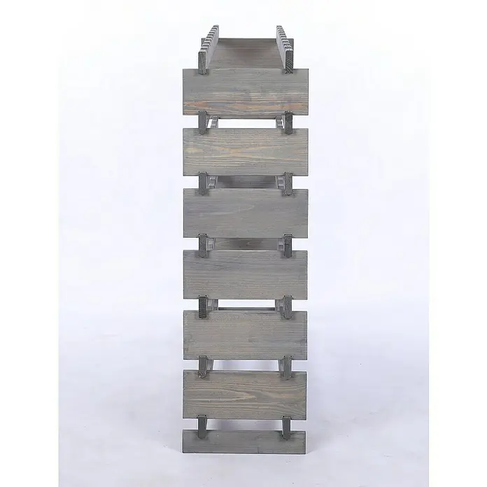 Proregal Flaschenregal Weinregal VINOTECA FLEX PRO für 70 Flaschen - L x B x H: 28 x 103 x 93 cm, Holz - Das graue Weinregal ist aus Holz gefertigt und bietet Platz für mehrere Flaschen. Es ist ein schickes Möbelstück für Weinliebhaber.