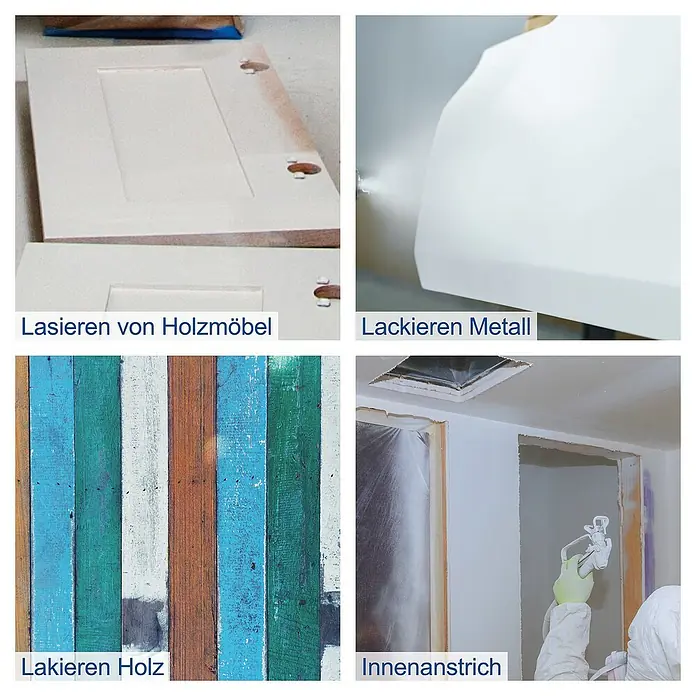Scheppach Farbsprühsystem PTSA350 - 750 W, Förderleistung: 1,1 l/min - Lackierarbeiten: Holzmöbel lasieren, Metall lackieren, Holz lackieren, Innenanstrich für ein schönes Zuhause.