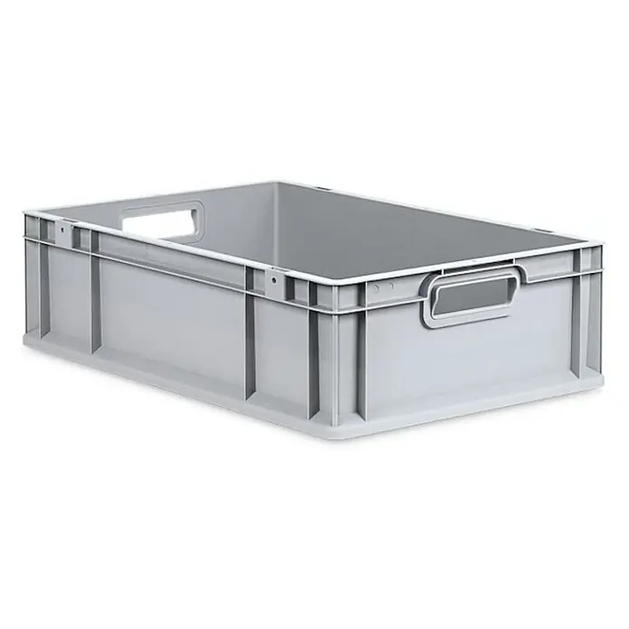 Proregal Eurobox Eurobox NextGen Economy - L x B x H: 60 x 40 x 17 cm, Kunststoff, Grau - Graue Kunststoffbox mit Griffen, ideal für Lagerung und Transport, robust und vielseitig einsetzbar für verschiedene Zwecke.